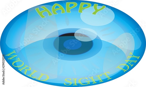Happy World Sight Day Sign and Logo