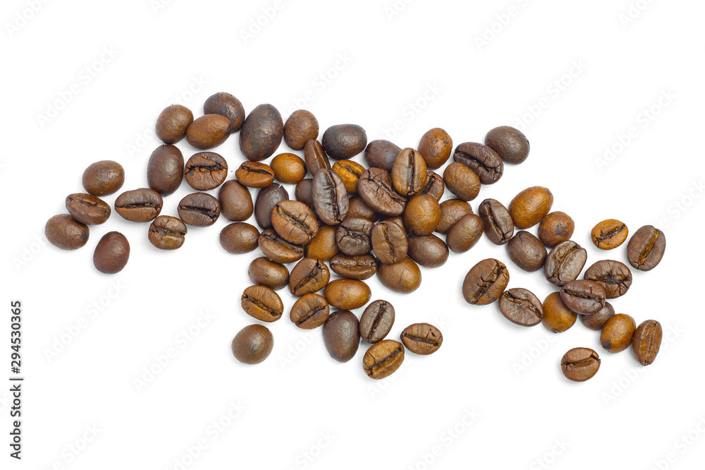 Coffee beans isolated on white background Coffee beans isolated on white background
