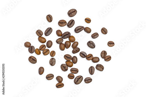 Coffee beans isolated on white background