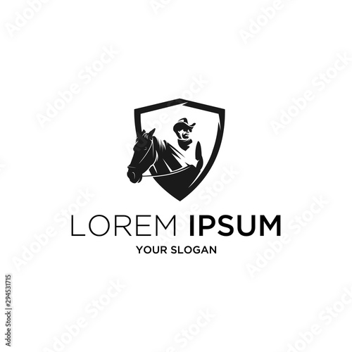 cowboy silhouette with shield logo
