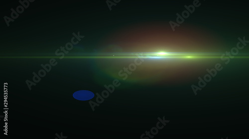 Lens flare light over black background. Easy to add overlay or screen filter over photo © sanee