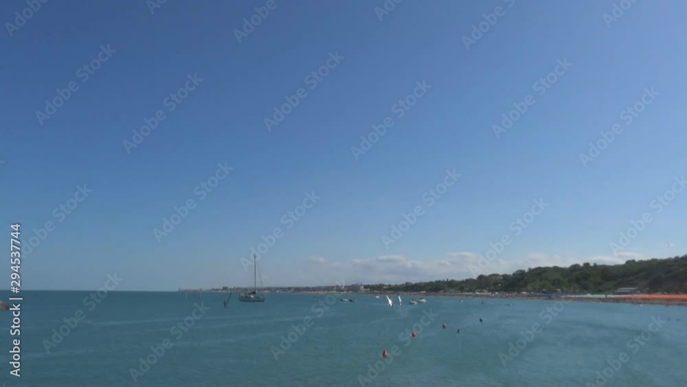A view on Adriatic sea and a beach A view on Adriatic sea and a beach