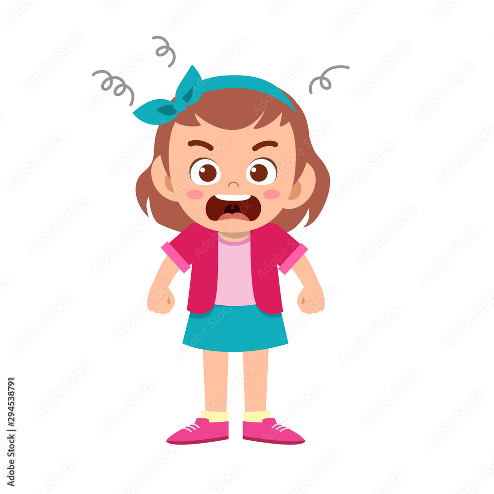 cute kid teen girl show facial expression cute kid teen girl show facial expression
