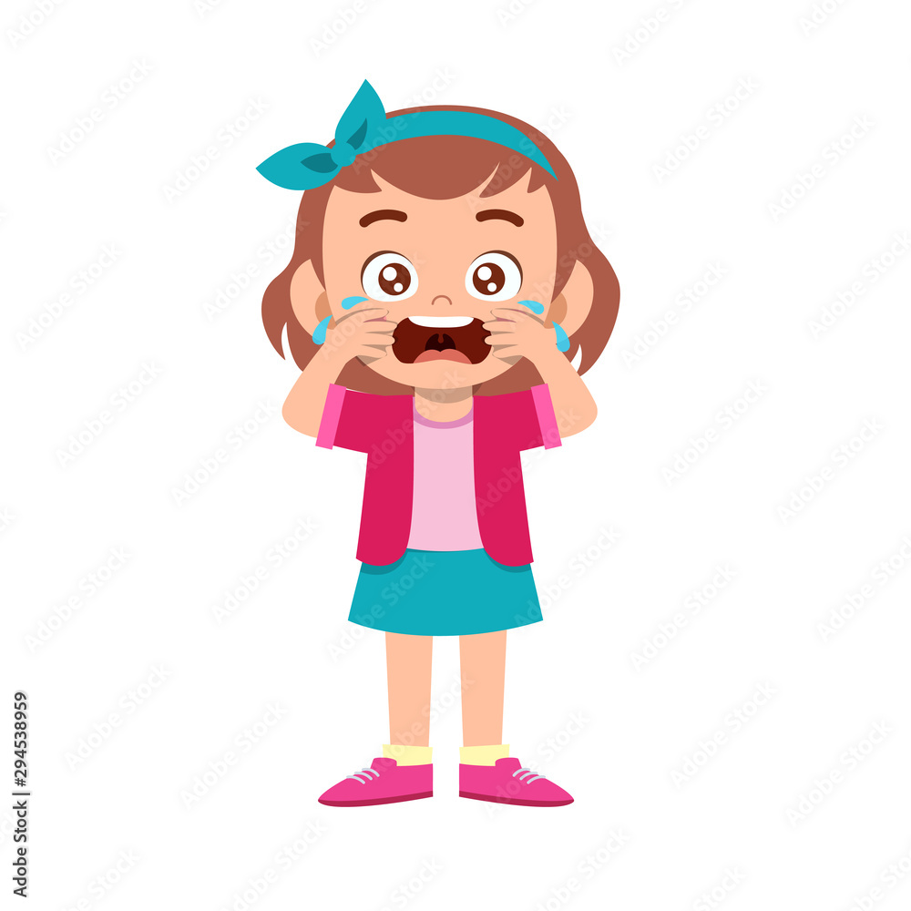cute kid teen girl show facial expression cute kid teen girl show facial expression