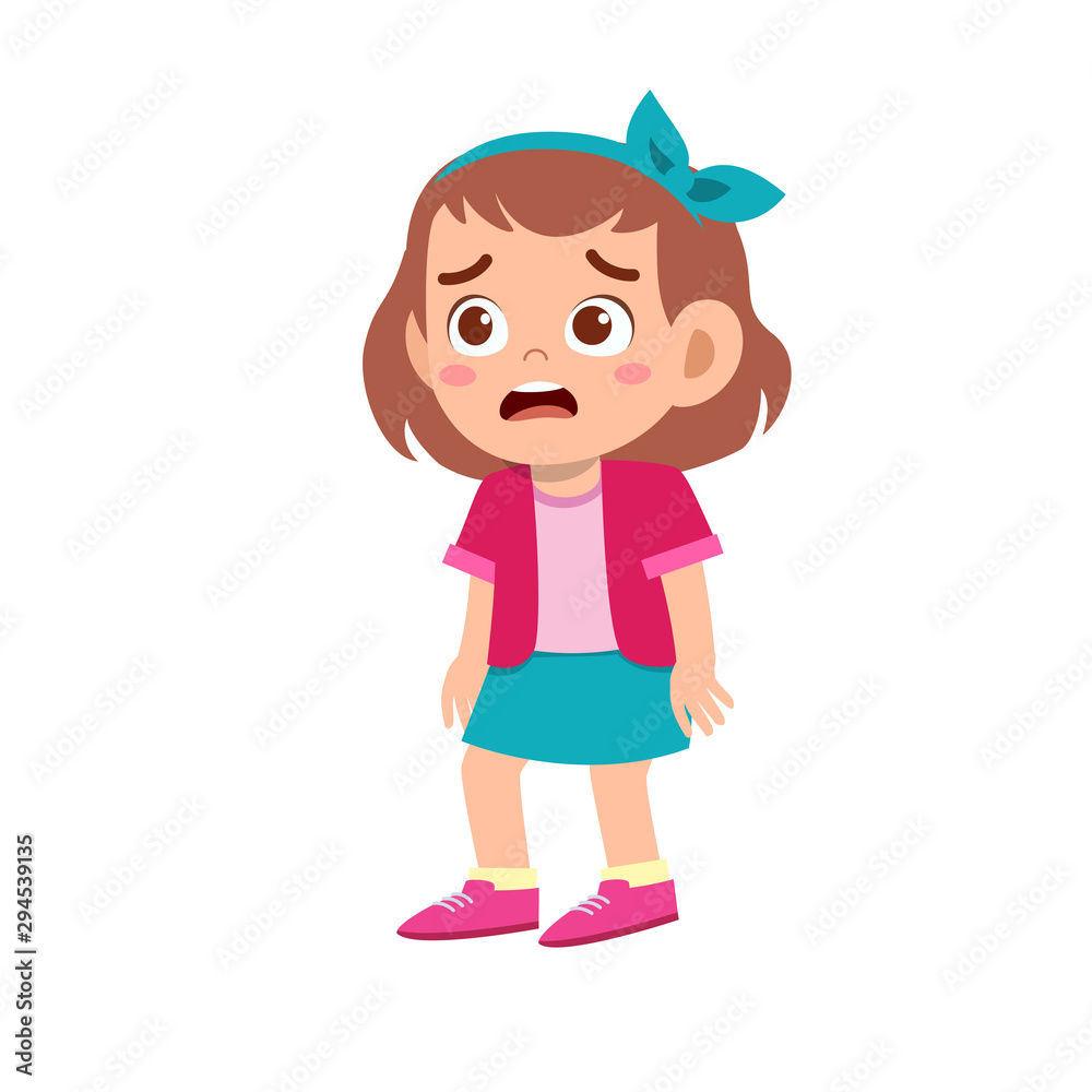 cute kid teen girl show facial expression cute kid teen girl show facial expression