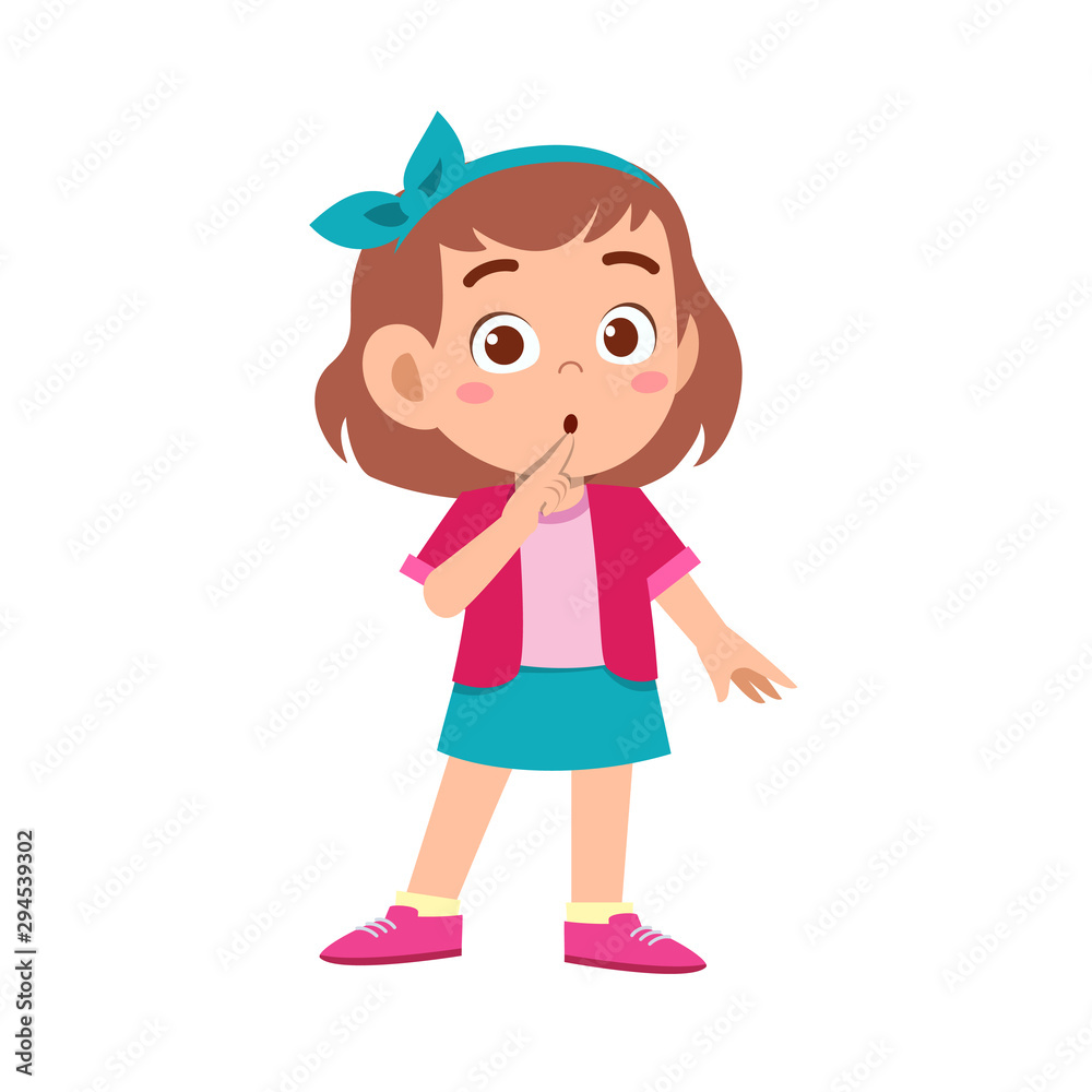 cute kid teen girl show facial expression cute kid teen girl show facial expression