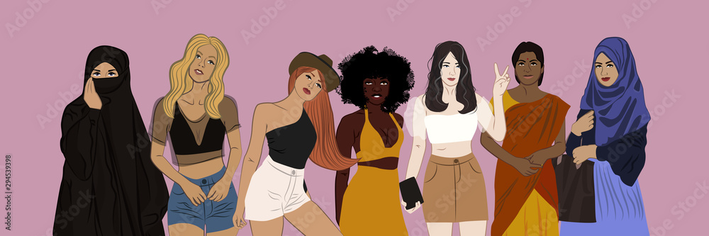 Women of different nationalities and cultures Women of different nationalities and cultures