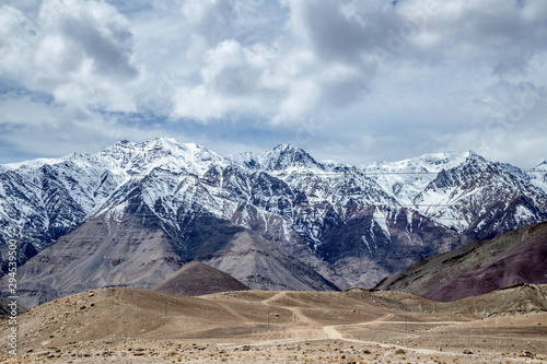 Indus valley is the largest valley of Ladak, Lah, India. River and water flows towards Pakistan. © chayakorn