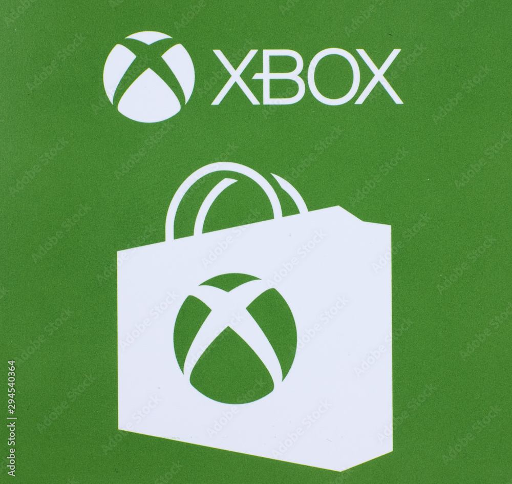 Microsoft Xbox logo printed on a paper. foto de Stock | Adobe Stock