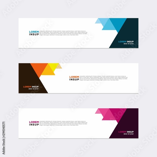 Modern vector banner web background abstract design template