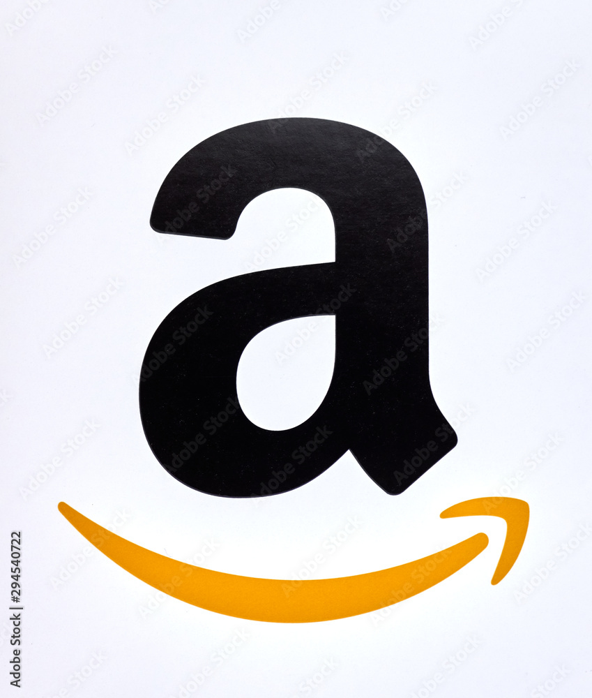 Amazon logo on a white background. Stock Photo | Adobe Stock
