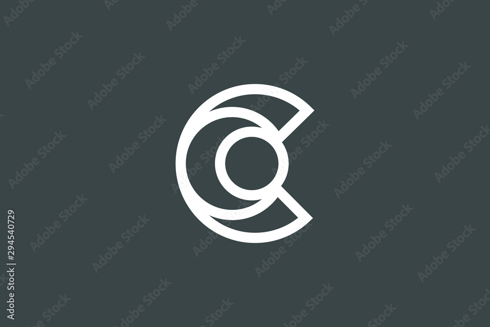 Initial C CC Flat Letter Logo Design Vector Template. Monogram and Creative Alphabet C CC Letters icon Illustration.