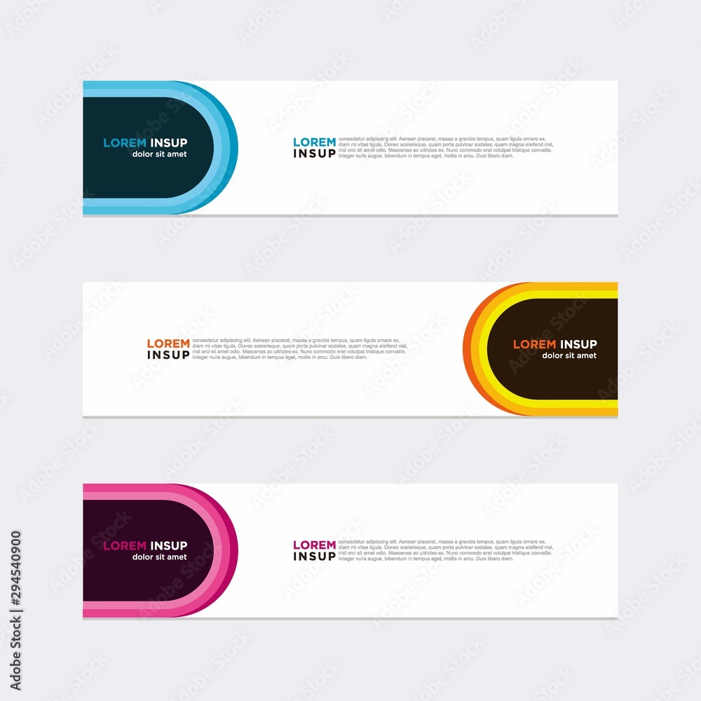 Modern vector banner web background abstract design template