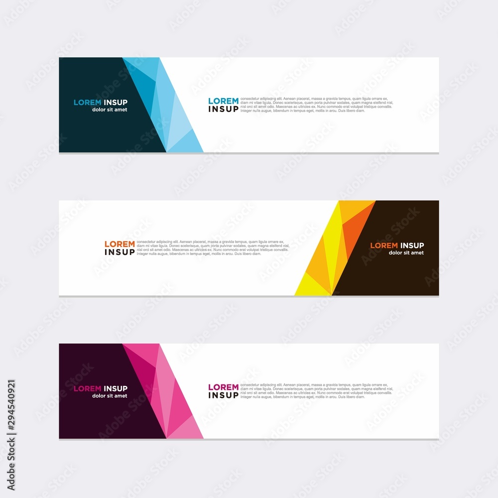 Modern vector banner web background abstract design template