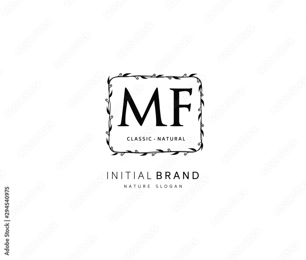 M F MF Beauty vector initial logo, handwriting logo of initial signature, wedding, fashion, jewerly, boutique, floral and botanical with creative template for any company or business. M F MF Beauty vector initial logo, handwriting logo of initial signature, wedding, fashion, jewerly, boutique, floral and botanical with creative template for any company or business.