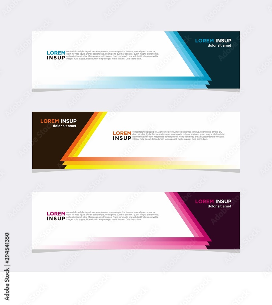 Modern vector banner web background abstract design template