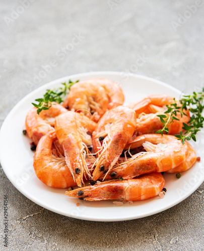 Shrimps on a plate