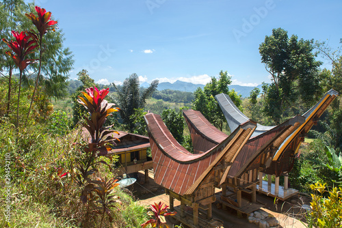 Konstfotografi Traditional Alang rice barn, Rantepao, Tana Toraja, South Sulawesi, Indonesia 