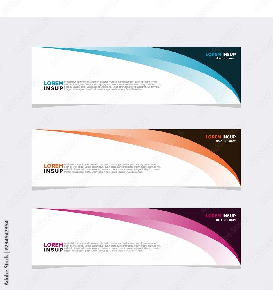 Modern vector banner web background abstract design template