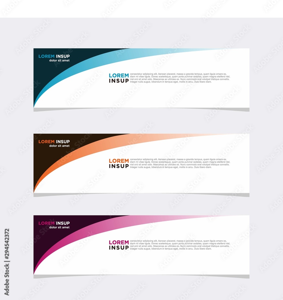 Modern vector banner web background abstract design template