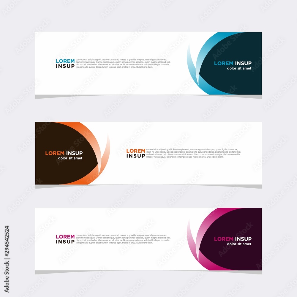 Modern vector banner web background abstract design template