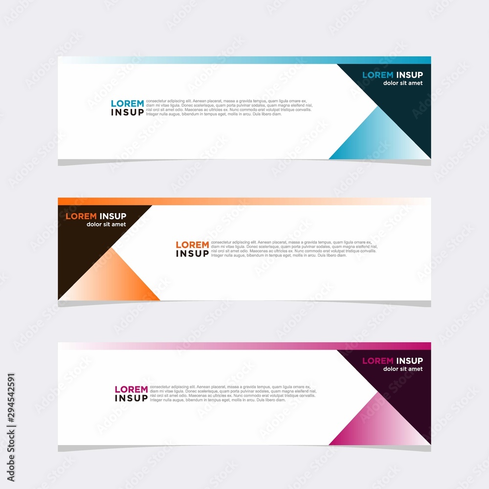 Modern vector banner web background abstract design template