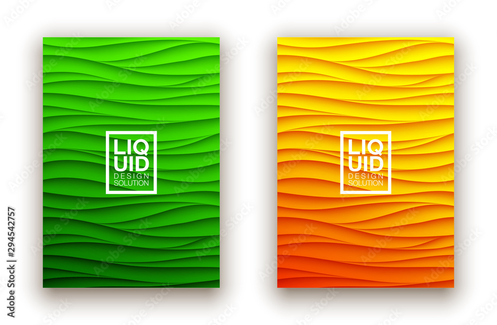 Minimal fluid covers design wall panel. Halftone colorful realistic 3d relief wave design. Future liquid modern interior gypsum stucco relievo patterns. Eps10 vector background set. Minimal fluid covers design wall panel. Halftone colorful realistic 3d relief wave design. Future liquid modern interior gypsum stucco relievo patterns. Eps10 vector background set.