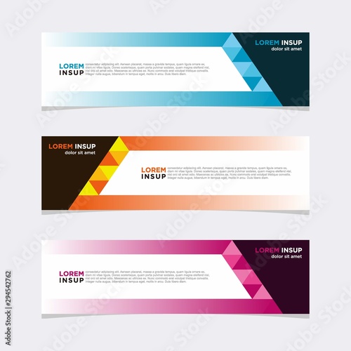 Modern vector banner web background abstract design template