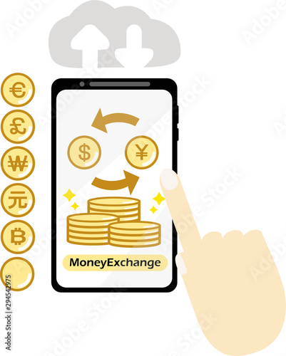 スマートフォン　インターネット上で外貨両替　エクスチェンジ