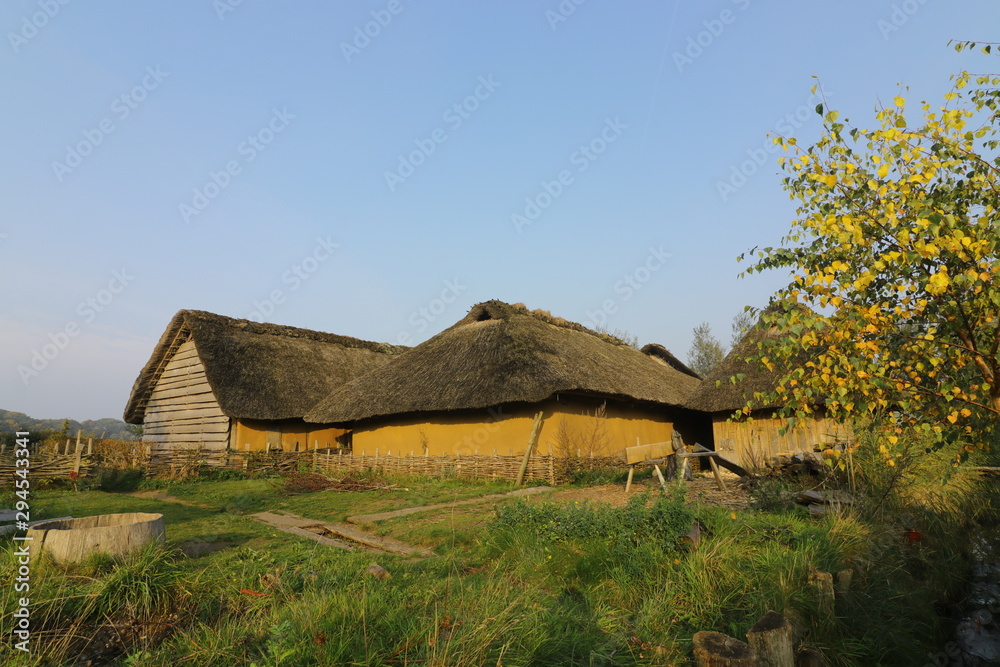 reconstructed viking house in Haithabu