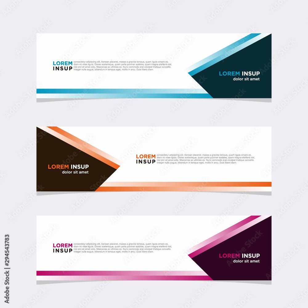 Modern vector banner web background abstract design template