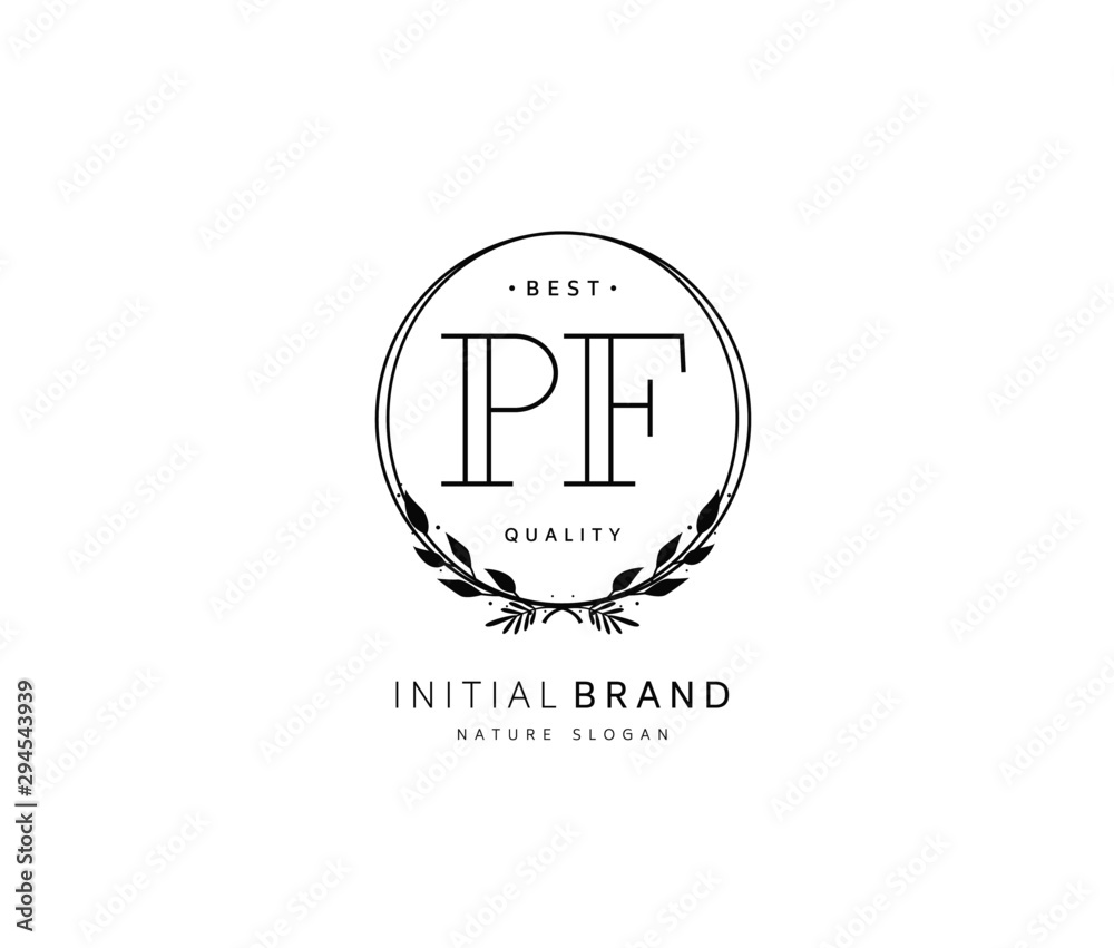 P F PF Beauty vector initial logo, handwriting logo of initial signature, wedding, fashion, jewerly, boutique, floral and botanical with creative template for any company or business. P F PF Beauty vector initial logo, handwriting logo of initial signature, wedding, fashion, jewerly, boutique, floral and botanical with creative template for any company or business.