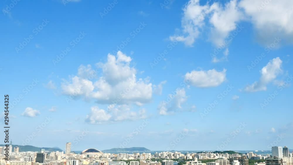 都市風景　福岡市　タイムラプス