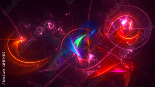 3D rendering abstract technology fractal background