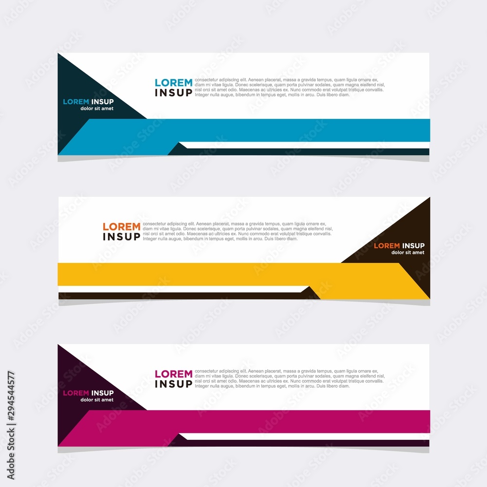 Modern vector banner web background abstract design template