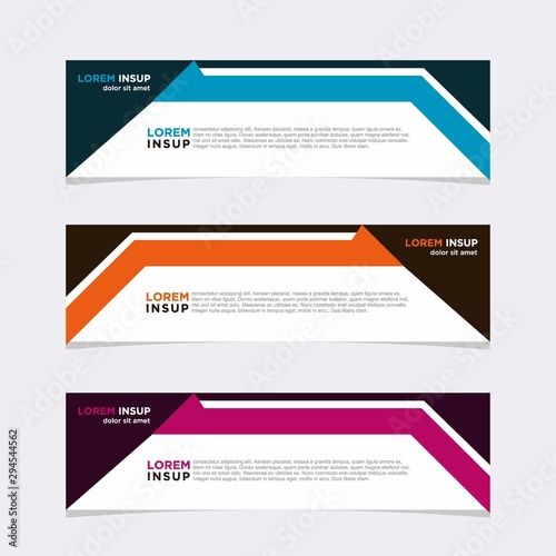 Modern vector banner web background abstract design template