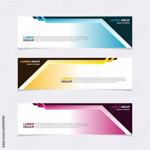 Modern vector banner web background abstract design template
