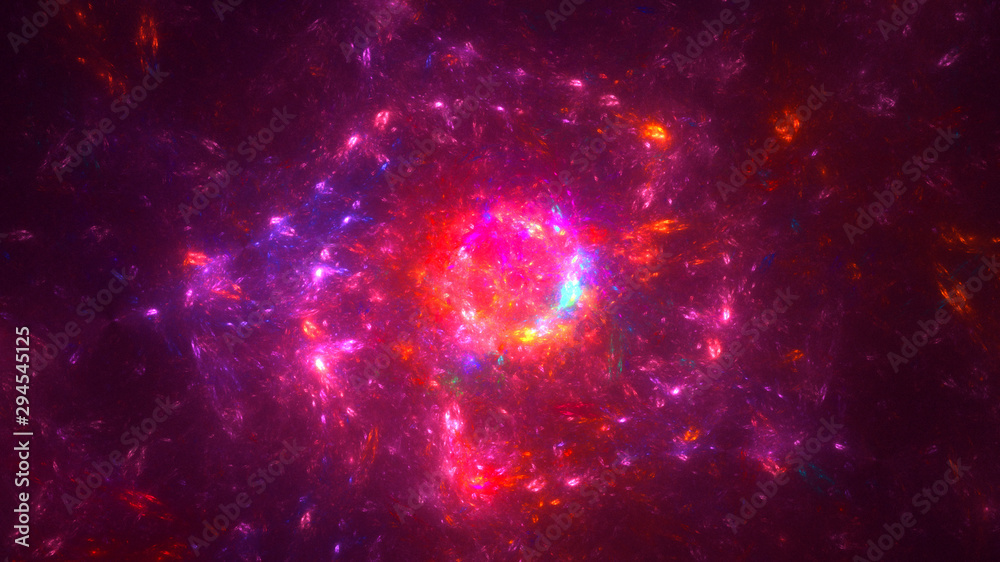 Naklejka premium 3D rendering abstract technology fractal background