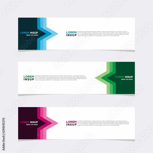 Modern vector banner web background abstract design template