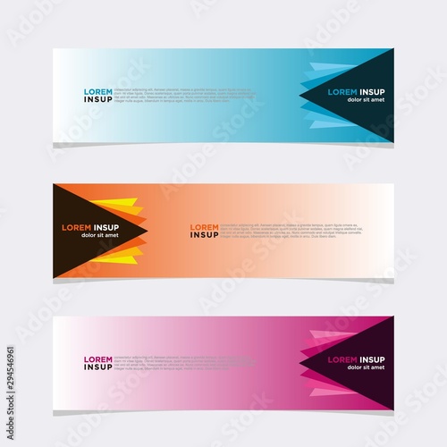Modern vector banner web background abstract design template