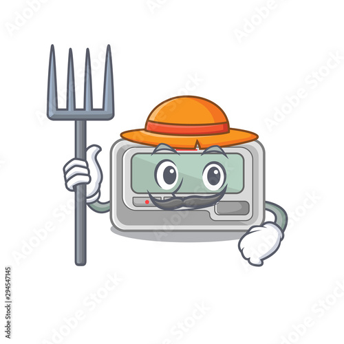 Farmer pager with in the mascot shape