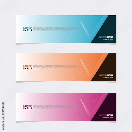 Modern vector banner web background abstract design template
