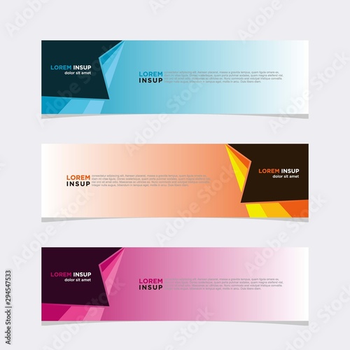 Modern vector banner web background abstract design template