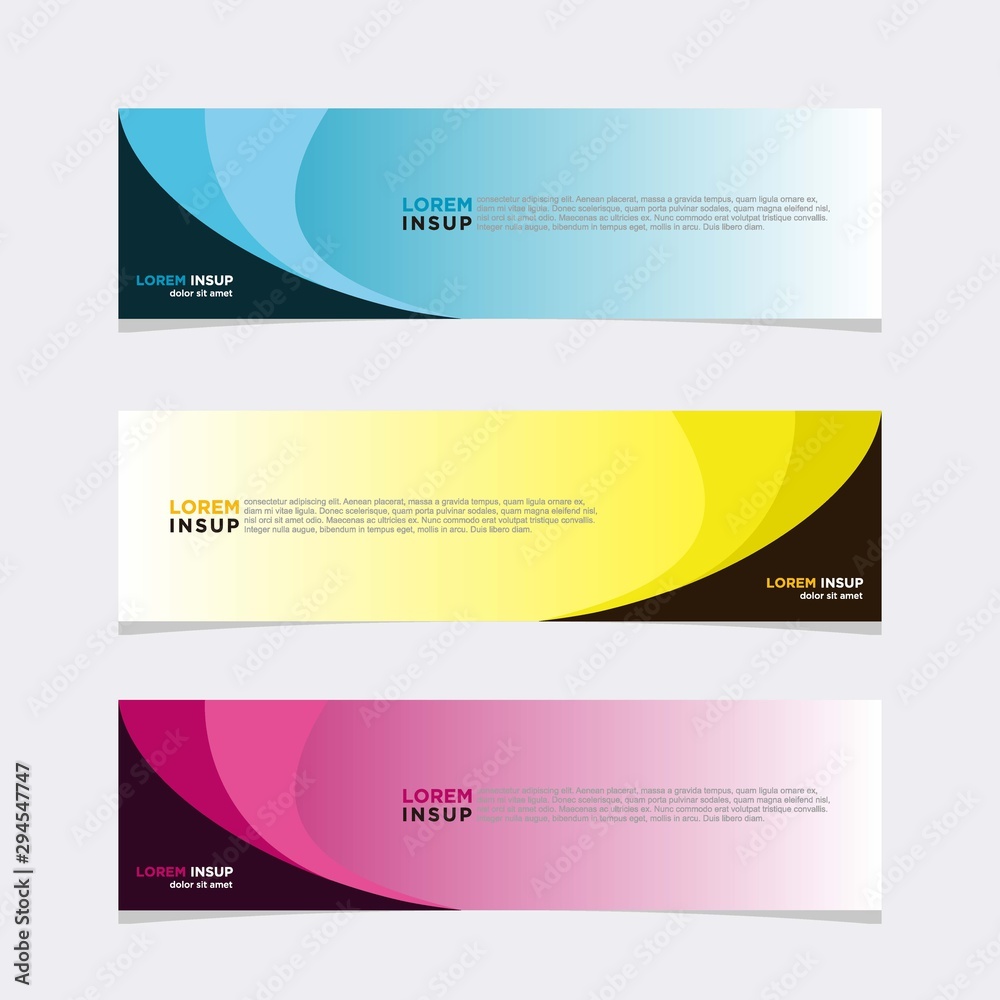 Modern vector banner web background abstract design template