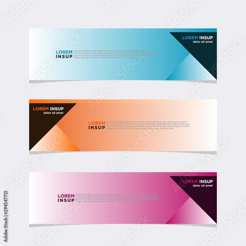 Modern vector banner web background abstract design template