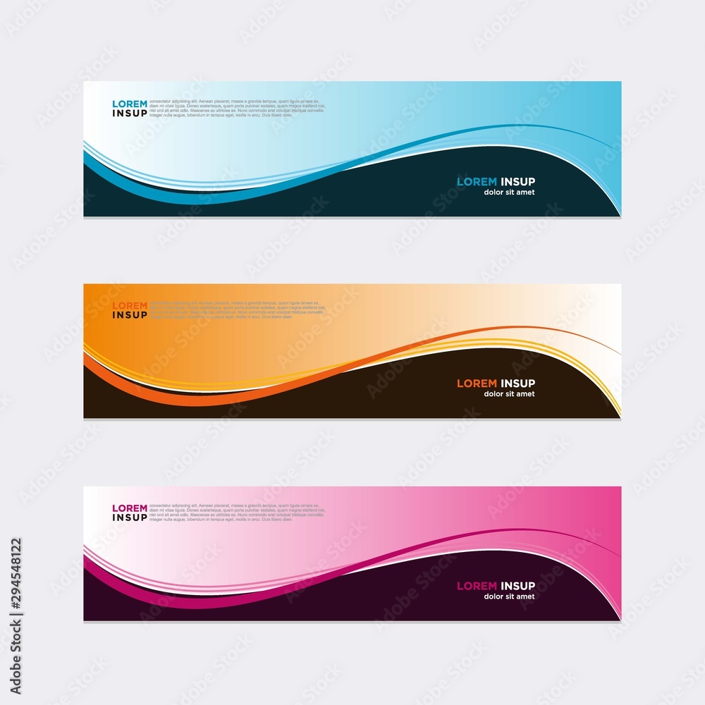 Modern vector banner web background abstract design template