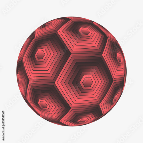 hexagonal lights beehive sphere retro black red