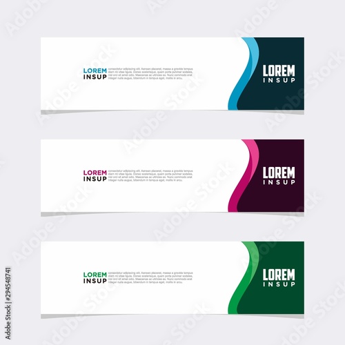 Modern vector banner web background abstract design template