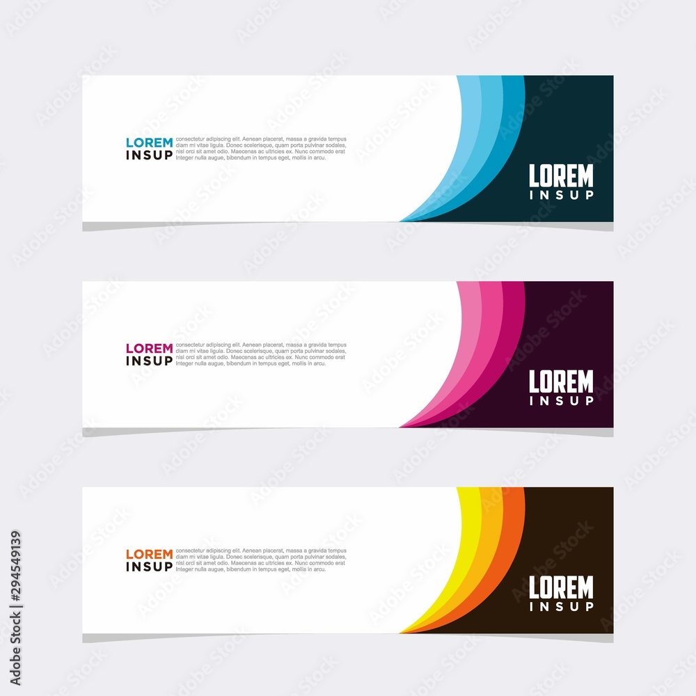 Modern vector banner web background abstract design template