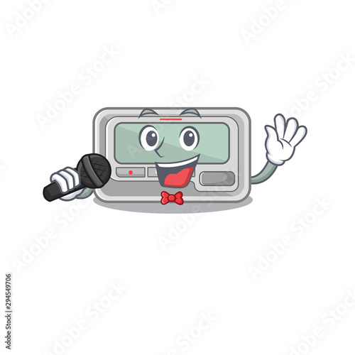 Singing toy pager in the character shape
